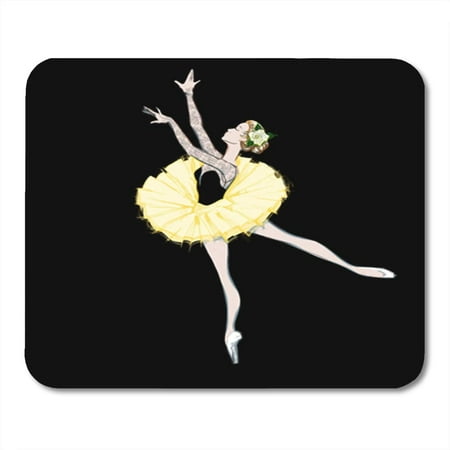 KDAGR Free Hand Drawing of Ballerina Ballet Dancer Girl Freehand Sketch Classical Dance Costume Sketched Mousepad Mouse Pad Mouse Mat 9x10
