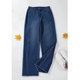 thumbnail image 7 of PRETTYGARDEN Wide Leg Jeans for Women Trendy High Waisted Stretchy Baggy Raw Hem Denim Palazzo Pants with Pockets, 7 of 7