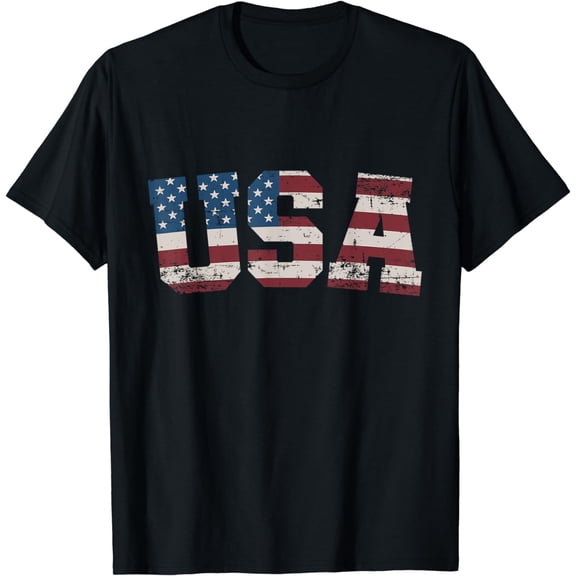 USA flag stars and stripes for patriotic independence day T-Shirt