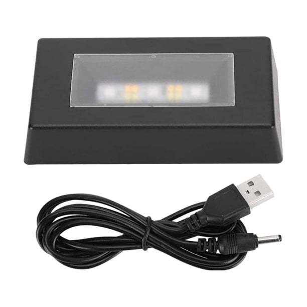Base de luz 3D con cable USB, base de luz que cambia de color para vidrio Negro