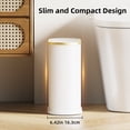thumbnail image 6 of KSSKSS 2.1 Gallon / 8L Slim Bathroom Trash Can, Press Top Lid with Removable Inner Bucket, Compact Garbage Can for Bathroom, Bedroom– White, 6 of 8