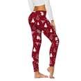 thumbnail image 2 of Leggings estampados Gibobby Mallas Térmicas Afelpadas cómodos informales para mujer Rojo M, 2 of 5