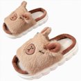 thumbnail image 7 of HCNTES Kids Toddler Slippers Baby Girls Boys Cute Cartoon Design House Shoes Non Slip Warm Soft Winter Fuzzy Indoor Slipper(A01-Brown,3.5), 7 of 7
