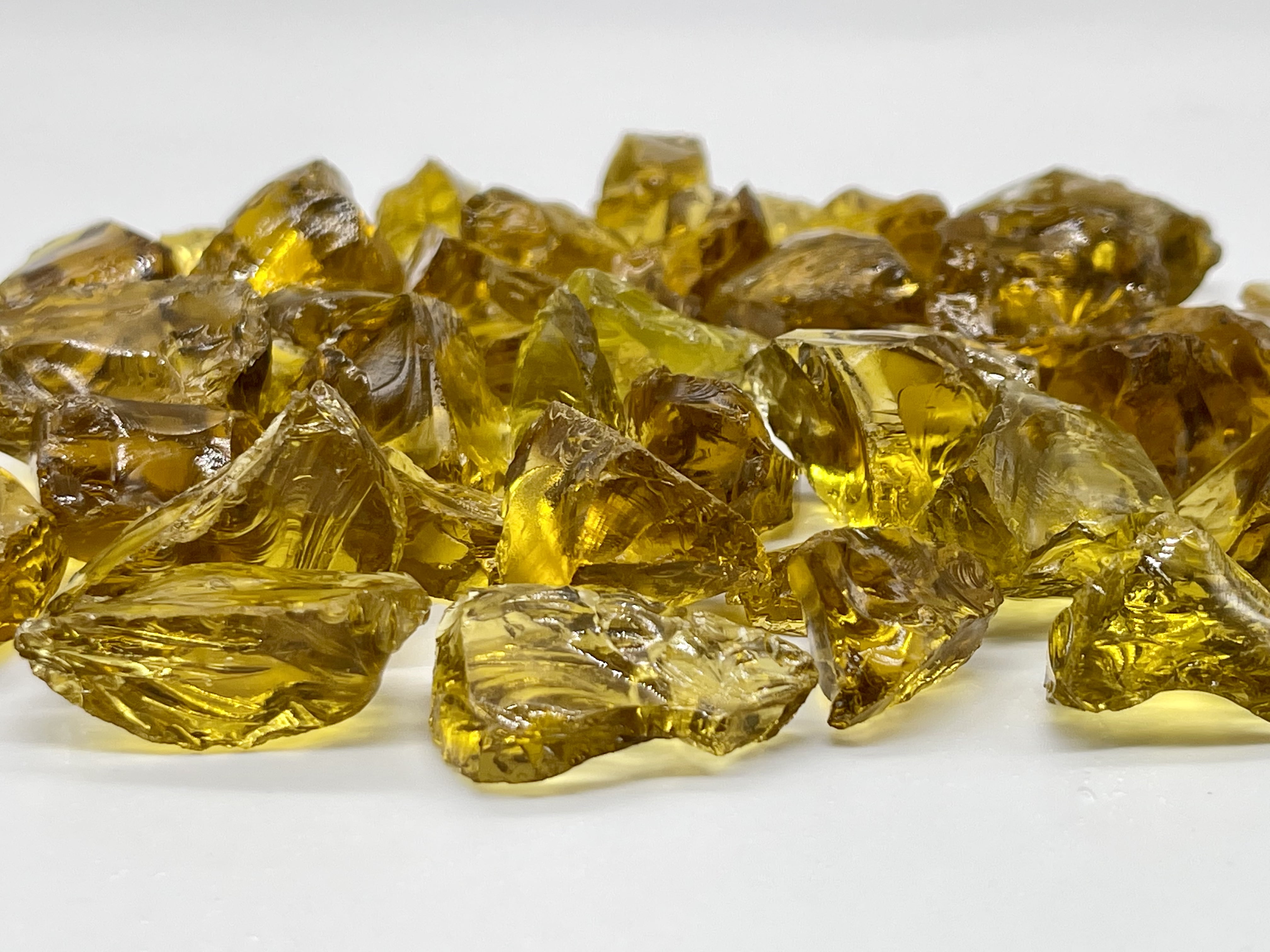 Crystal Amber Fire Glass Rocks 1 2 1 10 Lbs Walmart Com