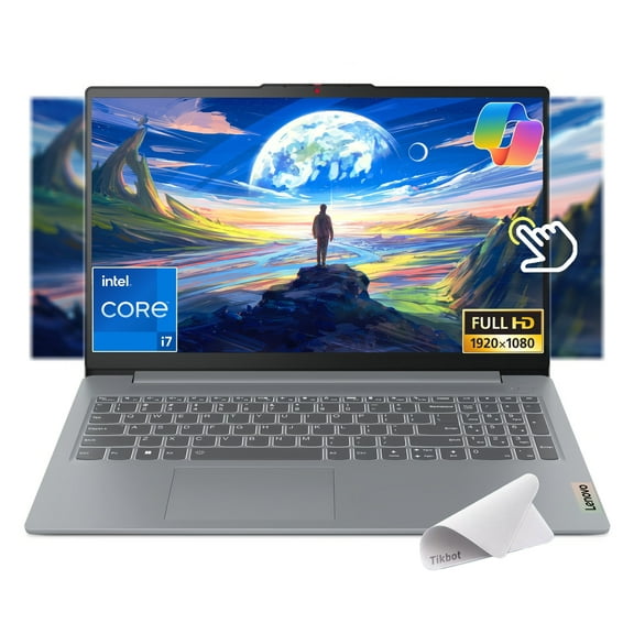 Lenovo IdeaPad Slim 3i 15.6" Laptop, FHD Touchscreen, Intel Core i7-1355U, 16GB RAM, 1TB SSD, Copilot AI PC, Fingerprint, Windows 11, w/Mouse Pad
