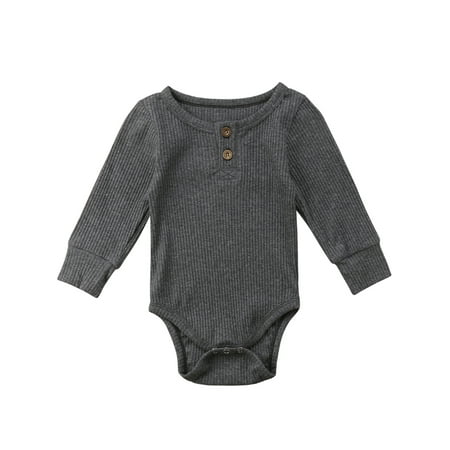 

Pudcoco Baby Knit Jumpsuit Long Sleeve Bodysuit Warm Cotton Playsuit