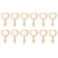 thumbnail image 1 of 12Pcs DIY Wooden Mirror Handmade Unpainted Mirror Handheld Cosmetic Mirror for Kid, 1 of 8