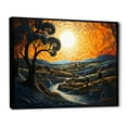 thumbnail image 2 of Designart "Countryside Winding River Collage" Landscapes Floater Framed Wall Decor, 2 of 7