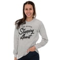 thumbnail image 5 of Shopaholic Aunt Cute Cool Fun Auntie Women's Long Sleeve T Shirt Brisco Brands L, 5 of 6