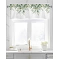thumbnail image 2 of Eucalyptus Leaves Kitchen Valances for Windows Farmhouse Linen Window Valance Curtain for Living Room Window Treatment Green Botanical Floral Vines Flowers Valance Rod Pocket Topper, 60 x 18 Inch, 2 of 6