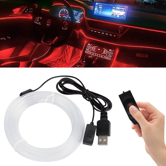 AUTOXBERT 5M/16FT Ambient Lighting Car Interior RGB Neon Running Atmosphere Party Light Strip