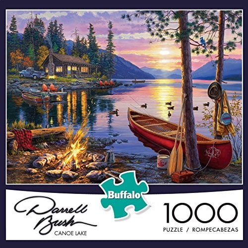 Buffalo Games Darrell Bush Canoe Lake Scenic Jigsaw Bigjigs 1000 PC Puzzle for sale online 