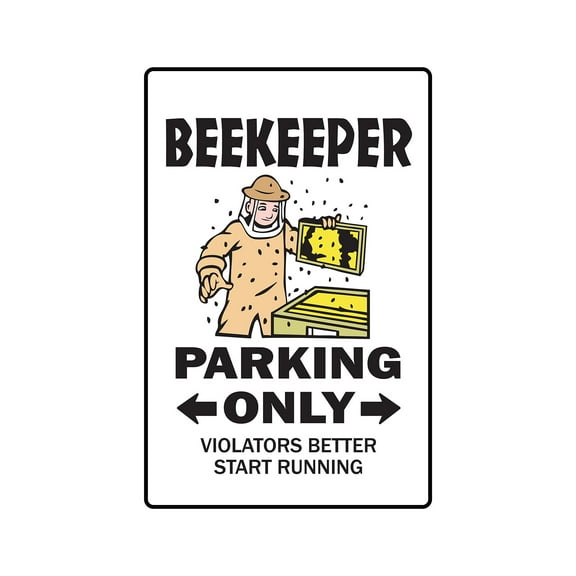 BEEKEEPER Parking Decal bumble honey hive bees insects | Indoor/Outdoor | 12" Tall