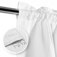 thumbnail image 2 of River Dream Waffle Kitchen Curtains Valance for Cafe 2 Panels, 36 Inch Short, 36"x30", White, 2 of 5