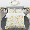 thumbnail image 2 of Designart 'Retro Handdrawn Poppies III' Mid-Century Modern Duvet Cover Set, 2 of 4