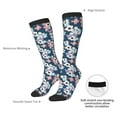 thumbnail image 3 of Daiia Sports Socks Flowers Printed Novelty Crew Socks for Men Women Knee High Socks Cotton Socks Soft & Breathable Support Unisex Socks, 3 of 9