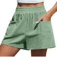thumbnail image 1 of FNFYFH Liquidation Shorts d'Été Confortables et Élégants pour Femmes, Vert, 1 of 9