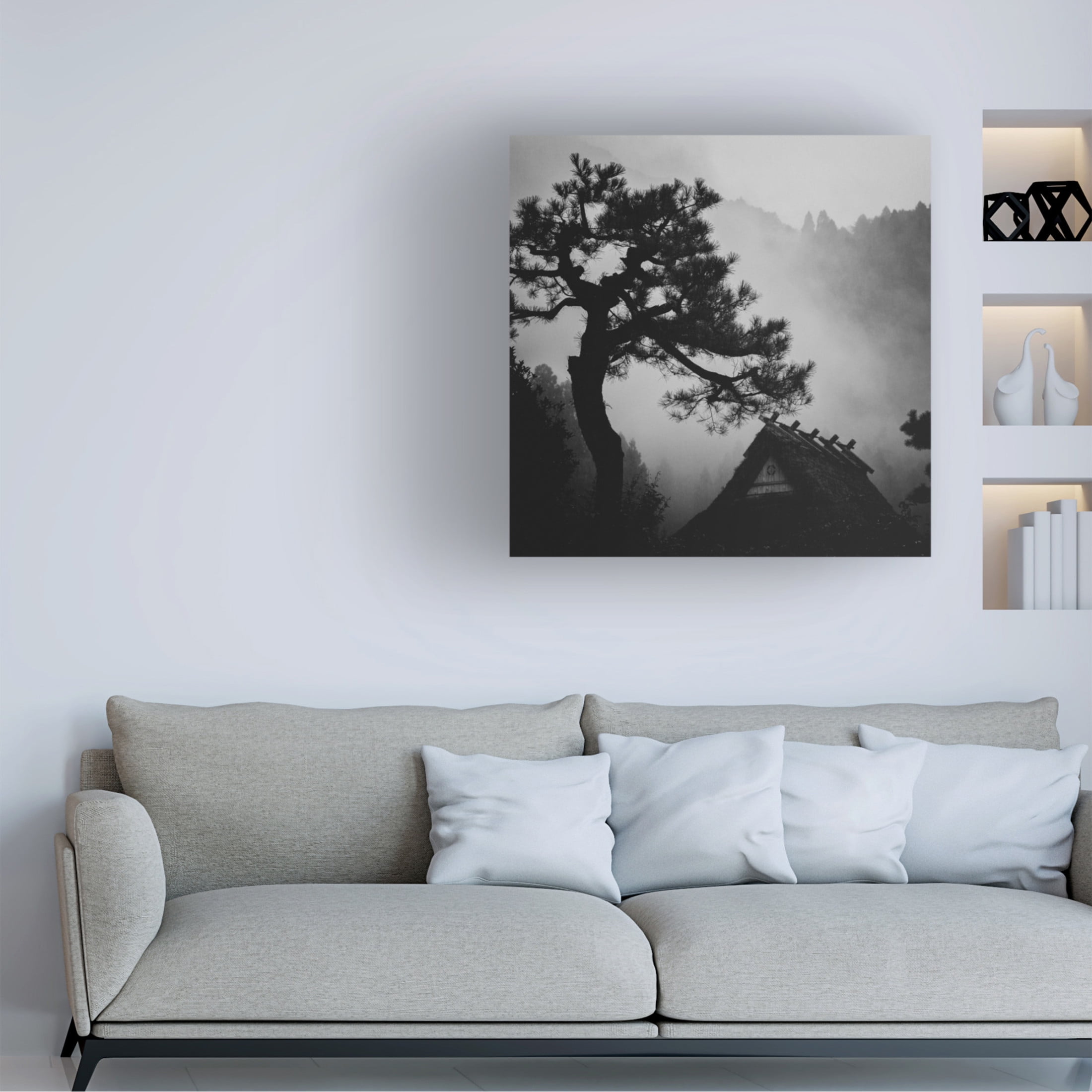 Canvas Wall Art - Tsuneya Fujii 'Pine' Wall Art for Living Room, Bedroom, or Office D?cor by Trademark Fine Art - 14 x 14 Inches