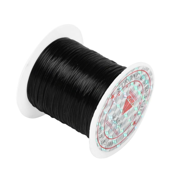 Elastic Stretch Jewelery Bracelet Making String Beading Cord Roll Black 10M Long