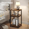 thumbnail image 4 of Mesa auxiliar Simple Trending de 3 niveles, color marrón rústico, para sala de estar, 4 of 8