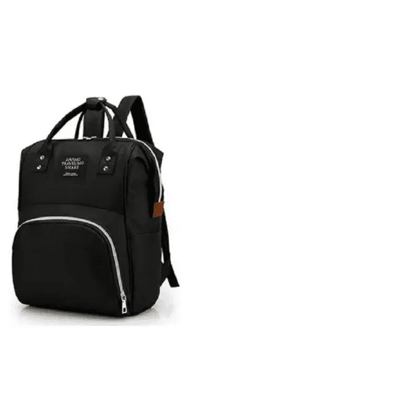 Mochila pañalera negra deals