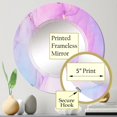thumbnail image 5 of DESIGN ART Designart 'Purple And Turquoise Luxury Abstract Fluid Art I' Printed Modern Wall Mirror 24in.x24in., 5 of 5