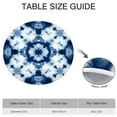 thumbnail image 6 of Blue White Tie Dye Mandala Pattern Round Fitted Tablecloth with Elastic Edge,Dining Table Cover Waterproof,Outdoor Round Tablecloth for Camping,Dining,Indoor and Outdoor, 6 of 7