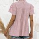 thumbnail image 5 of Impresión de manga corta Lotus Leaf Ruffle Top cuello redondo camisa para WowenGreenXL, 5 of 5
