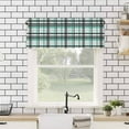 thumbnail image 4 of Curtain Valance for Windows Turquoise Color Lines Thick and Thin Kitchen Valances Rod Pocket Short Curtains,Black and White Stripes Abstract Window Treatment Panel for Living Room Bathroom Bedroom, 4 of 8