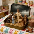 thumbnail image 3 of 2026 New Mini Christmas & Easter Nativity Set in a Tin Box - Mini Easter Jesus Classic Scenes - Small Pocket Nativity Sets & Figures, Easter Decoration Indoor for Home Gifts Decor, 3 of 7