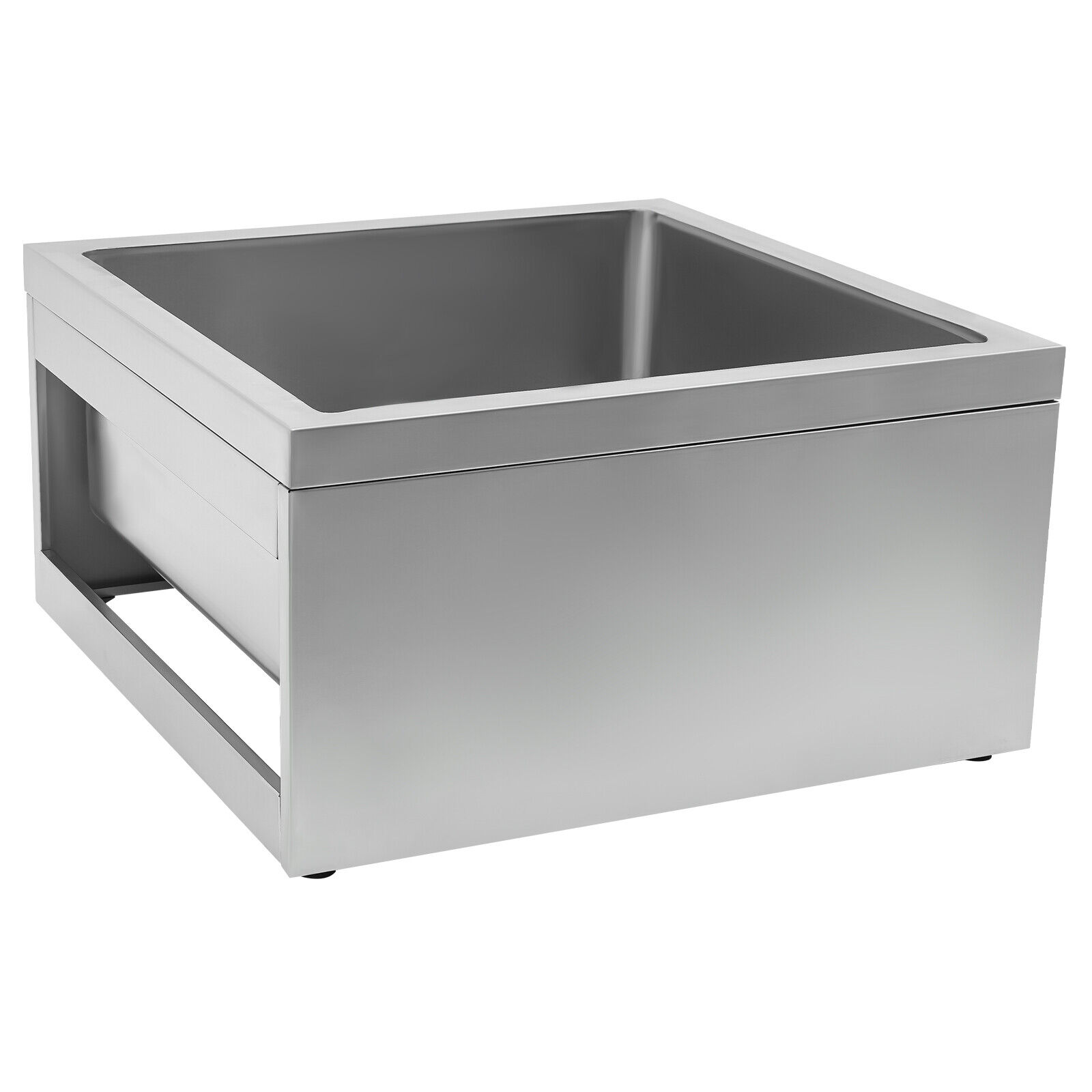 Free Standing Utility Sink Single Bowl Commercial Sink Restaurant Kitchen Sink 304 Stainless Steel