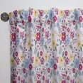 thumbnail image 3 of Designart 'Red Blue and Yellow Floral Pattern' Modern Curtain Panel, 3 of 5