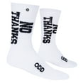 thumbnail image 3 of Odd Sox, No Thanks, Fun, Sarcastic Sayings, Crew Socks for Men & Women, 3 of 7