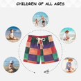 thumbnail image 6 of FORMRS Boys Swim Trunks Quick Dry Mesh Liner Boardshorts Sizes XS-XL, Red and Purple Plaid Pattern, 6 of 7