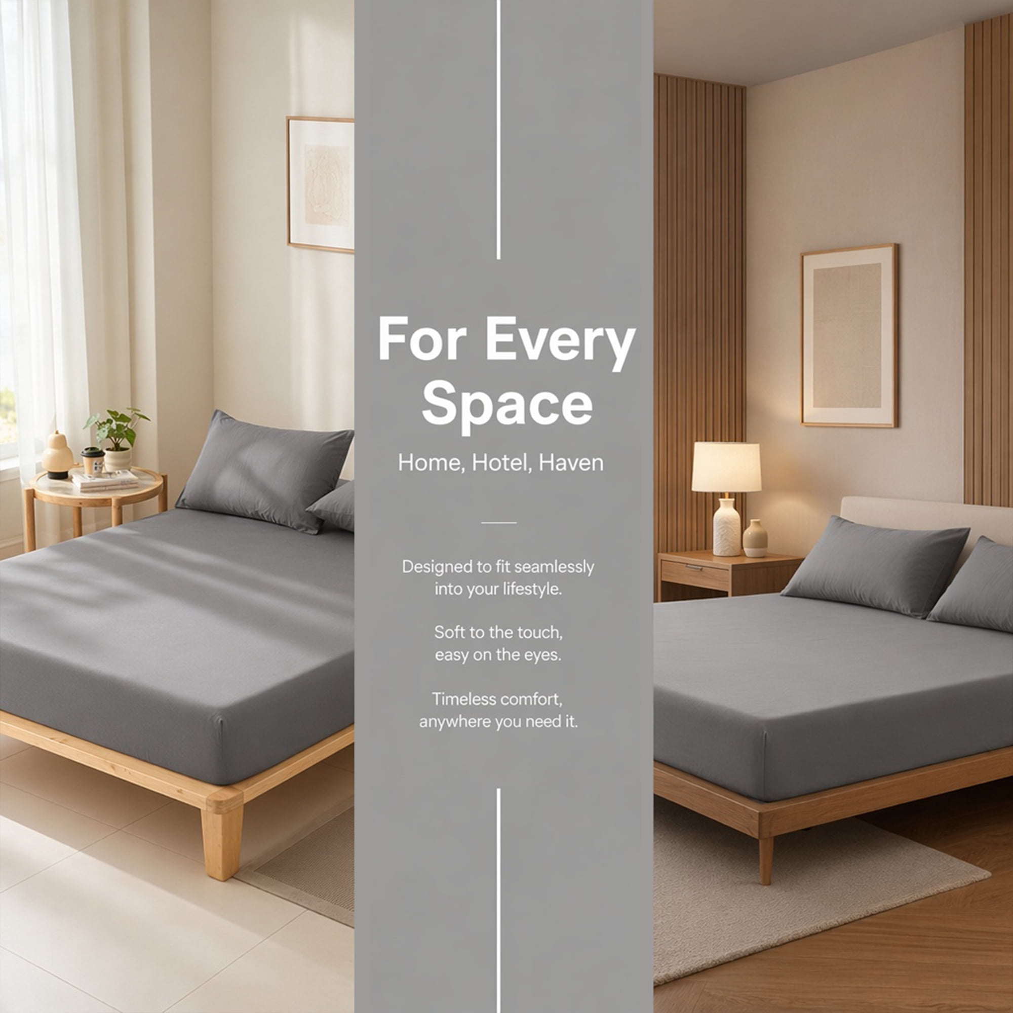 Unique Bargains Fitted Sheet Solid Cotton Bed Sheets Breathable for Sleep Grey 60.2"x79.9"