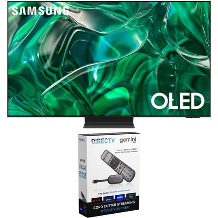 Samsung S95C 55 inch HDR Quantum Dot OLED Smart TV Cord Cutting Bundle with DIRECTV Stream Device Quad-Core 4K Android TV Wireless Streaming Media Player (2023 Model)