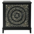 thumbnail image 1 of COZAYH 3-Drawer Flower Motif Dresser Fully Assembled Furniture, Gold & Black, 1 of 7