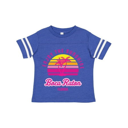 

Inktastic Summer Enjoy the Sunshine Boca Raton Florida in Pink Gift Toddler Boy or Toddler Girl T-Shirt
