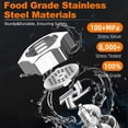 thumbnail image 6 of Eurhowing 800W Electric Meat Grinder, 3-in-1 Sausage Stuffer & Meat Mincer with 3 Grinding Plates, Stainless Steel Food Grinding Mincing Machine for Home, Red, 6 of 13