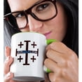 thumbnail image 2 of Jerusalem Cross, 11oz Two-Tone Green Mug, 2 of 7