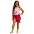thumbnail image 5 of PRfgtbd Girls Swimsuit One Piece Bathing Suits Bow Print Swimwear With Cover Up Skirt Kids Swim Set Big Girls Summer Swimsuits Beachwear 10-11 Years, 5 of 6