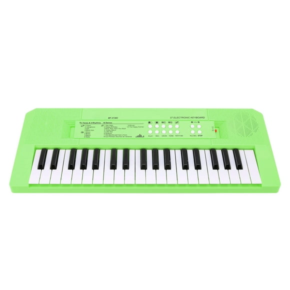 Clavier Électronique pour Enfants, Jouet d'Instrument Clavier de Piano en Plastique Éducatif avec Microphone pour la Maison Vert