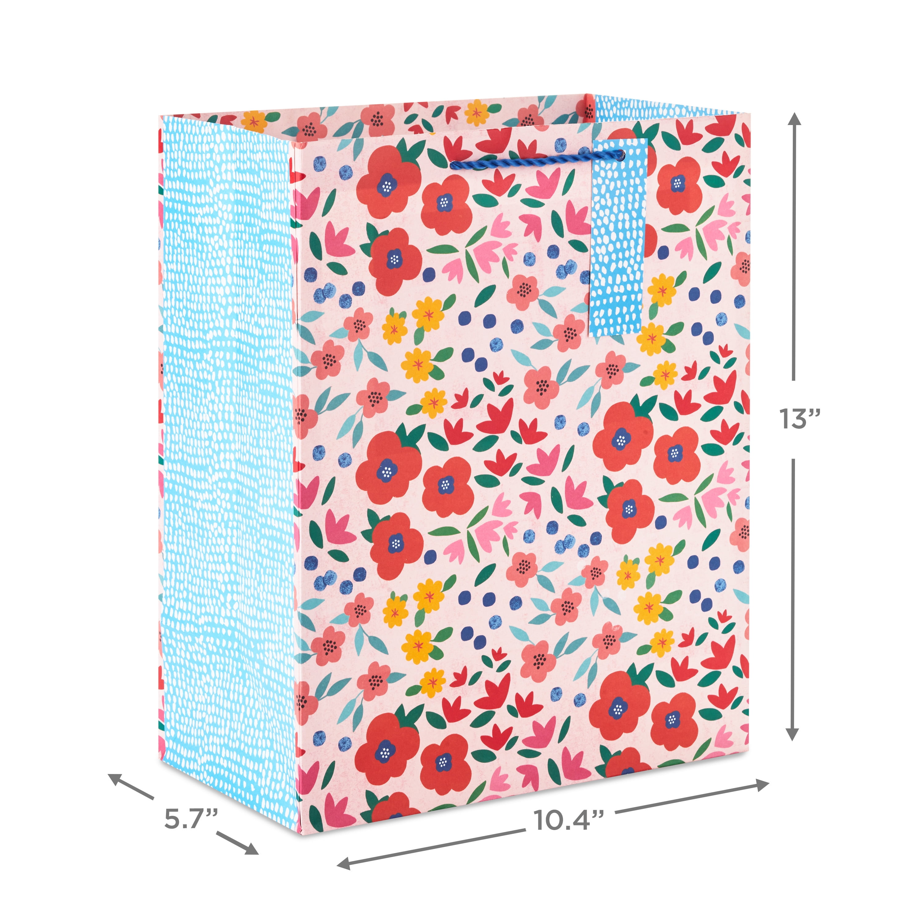 Hallmark Large Floral Gift Bag, 5.75 x 10.47 x 13.00 Inches, Paper, Multicolor