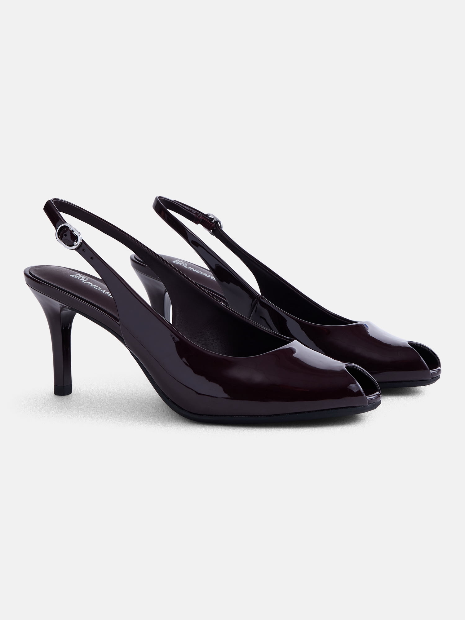 No Boundaries Women's Slingback Peep Toe Heels