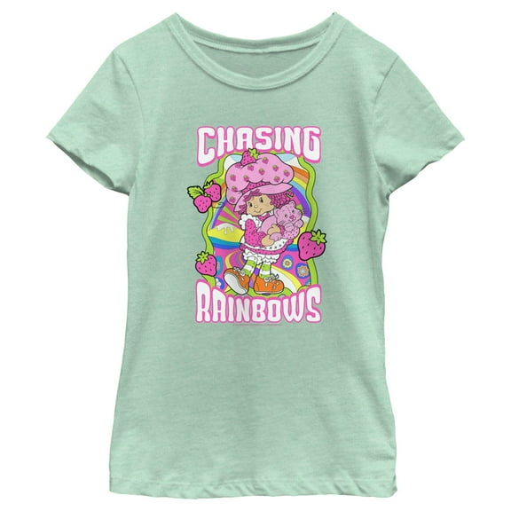 Girl's Strawberry Shortcake Chasing Berries Graphic T-Shirt