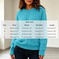 thumbnail image 3 of MaFYtyTPR Women's Cable Knit Sweater Crew Neck Long Sleeve Pullover Sweaters Solid Winter Warm Casual Loose Fit Top, 3 of 6