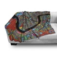 thumbnail image 3 of New Orleans Soft Flannel Fleece Blanket, Colorful Map of City with Mississippi River Districts and Highways New Orleans, Cozy Plush for Indoor and Outdoor Use, 50" x 60", Multicolor, by Ambesonne, 3 of 6
