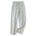 thumbnail image 1 of Pantalones de pijama a cuadros para mujer: cintura elástica, poliéster suave, ropa de casa holgada para todas las estaciones con bolsillos, 1 of 3