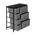 thumbnail image 2 of Dresser With 7 Drawers - Furniture Storage Tower Unit For Bedroom, Hallway, Closet, Office Organization - Steel Frame, Wood Top, Easy Pull Fabric Bins, Grey, 2 of 8