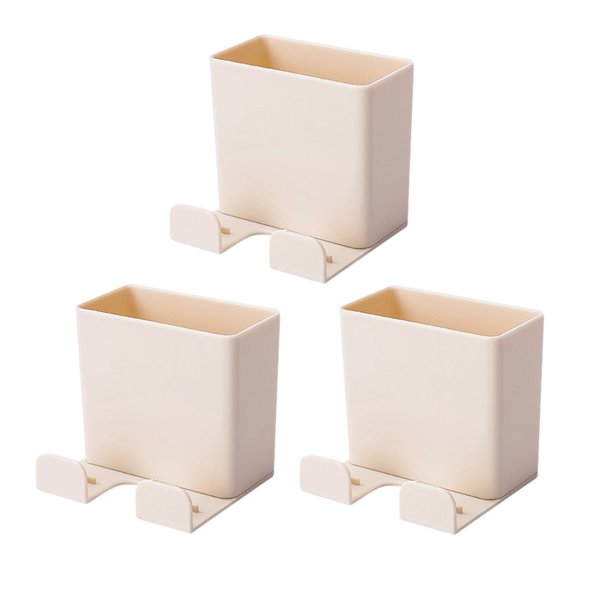 EeaseMX 3 soportes de pared para cargar teléfonos móviles, caja de almacenamiento (beige)
